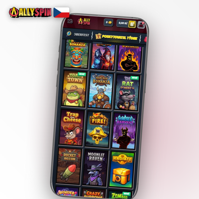 Živé kasino Allyspin Casino app s ruletou a blackjackem od Evolution na obrazovce