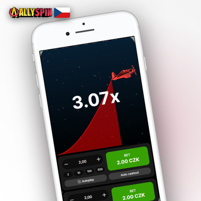 Auto-cashout ikona s cílovým multiplikátorem 2.00x v Aviator Allyspin Casino