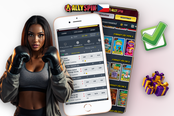 Mobilní pokladna Allyspin Casino s platebními metodami Visa, Skrill a Bitcoin v CZK