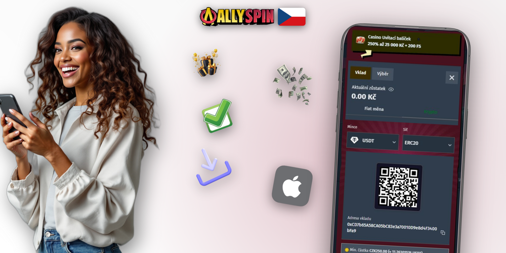 Tři kroky vkladu v Allyspin Casino: volba metody, zadání částky a potvrzení