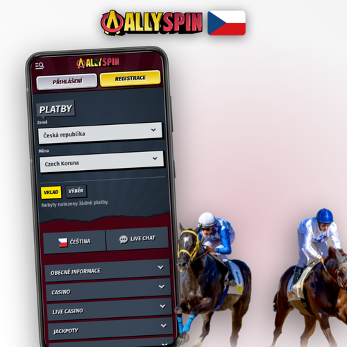 Allyspin Casino vklad – pokladna s ikonami Visa, Mastercard, Skrill a Bitcoinu v CZK