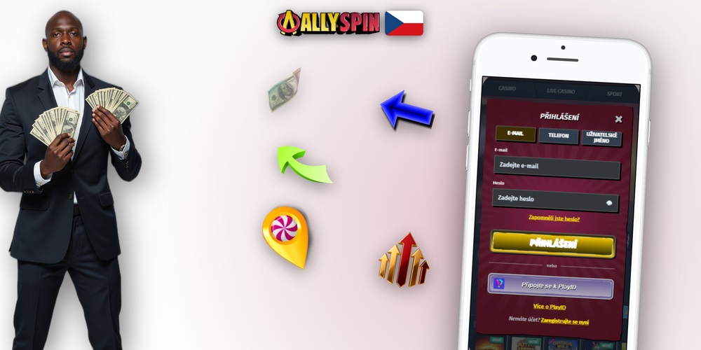 Allyspin Casino CZ registrace dokončena – herní rozhraní s uvítacím bonusem a zůstatkem v CZK